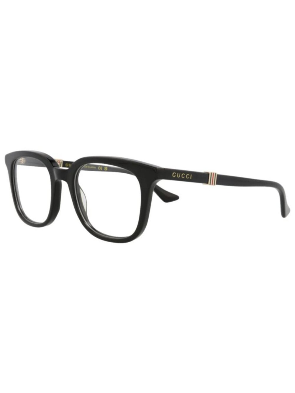 New Gucci Women's Eyeglasses Square Rectangle Recycled Acetate Frame Mens Black